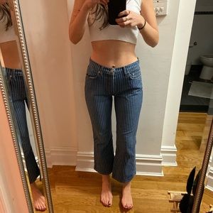Reformation mid rise crop flare jeans (size 27)